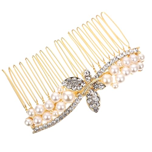 HAPINARY Legierung Strass Haarkamm braut haar seitenkamm Kristallhochzeitshaarkamm Haarnadeln mit Strasssteinen Haarklammer Tiara hochzeit braut haarkamm strass haar seitenkamm Haarschmuck von HAPINARY