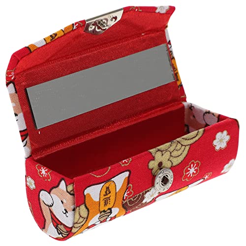 HAPINARY Lippenstift-Box Lippenstift etui Lippenstifthülle Damen-Geldbörse Schminktaschen für Damen klein Behälter für Lippenbalsam Geldbörsen Lipgloss-Fall draussen Stoff von HAPINARY