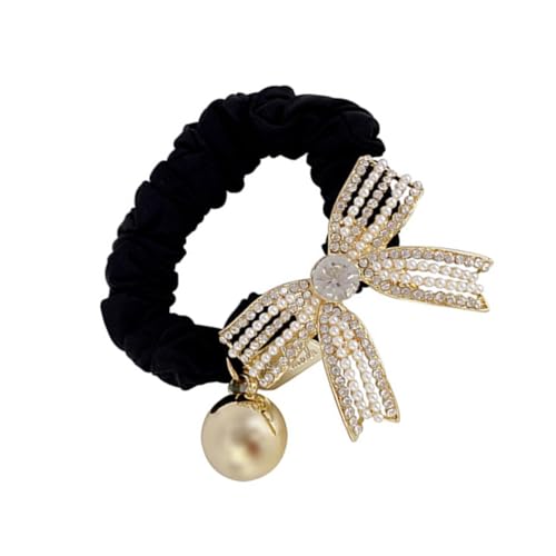 HAPINARY Mädchen Haarseil Mit Schleifen-design Elastisches Frauen Haargummi Strass-haarband Für Langes Oder Kurze Haar Pferdeschwanz Oder Handkette von HAPINARY