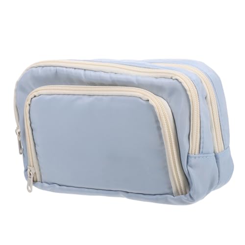 HAPINARY Mäppchen Zipper -Briefpapierorganisator Kinderstiftfall Schreibbeutel stellvertretender Stiftbeutel Bleistifttasche mit Fächern Künstlerstiftfall Etui Polyester Himmelblau von HAPINARY