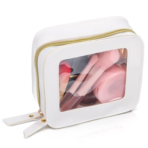 HAPINARY Klarer Make-up Organizer Tasche Transparente Kosmetiktasche Mit Reißverschluss Kompakt Und Tragbar Für Reisen Für Lippenstifte Und Kleine Kosmetikartikel von HAPINARY