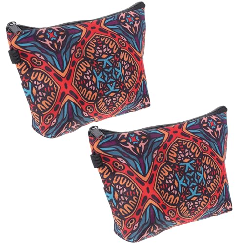 HAPINARY 2stücke Große Kosmetische Taschen Mit Geometrischem Druck Stilvolle Multifunktionale Aufbewahrungstaschen Für Damen Für Und Täglichen Gebrauch von HAPINARY