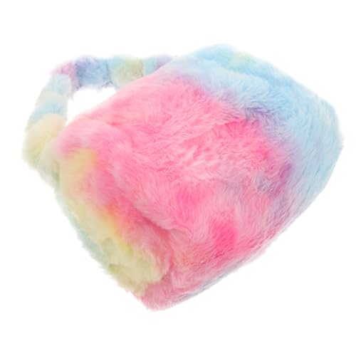 HAPINARY Kleines Make-up-etui Aus Plüsch Tragbare Kosmetiktasche Mit Reißverschluss Aufbewahrungstasche Für Beauty-Accessoires Reise-toilettenbeutel Für Damen von HAPINARY