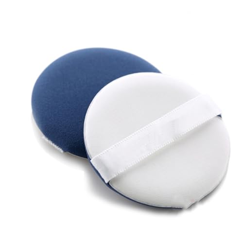 HAPINARY Makeup Puderquaste Professionelle Runde Gesichtspuff Für Puder Waschbar Und Wiederverwendbar Für Empfindliche Haut Blau von HAPINARY