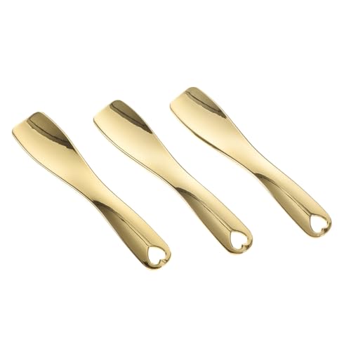 HAPINARY Make-up-löffel Augencreme-werkzeug Zinklegierung Golden 3er-set Linderung Von Augenermüdung Schönheitswerkzeug Für Die Durchblutung von HAPINARY
