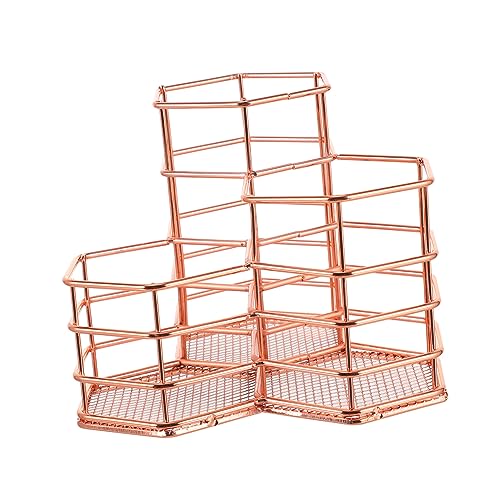 HAPINARY Wasserdichter Kosmetik Pinsel Organizer Für Schminktisch Multifunktionaler Aufbewahrungsbehälter Roségold Für Make-up Und Bürsten Für Und Zuhause von HAPINARY