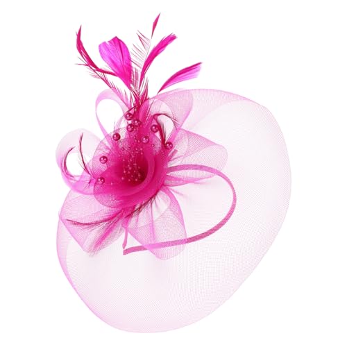 HAPINARY Mesh Zylinderhut Fascinator Mesh Haarspange Fascinator Haarspange Braut Fascinator Hochzeits Haar Accessoires Fascinator Kopfschmuck Fascinator Mesh Feder Stirnband Mädchen von HAPINARY