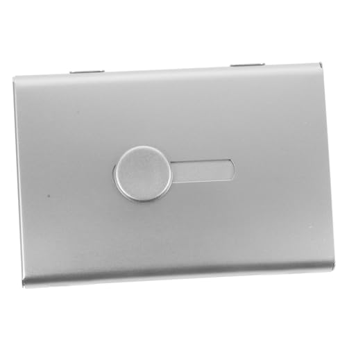HAPINARY Metall Visitenkartenhalter aus Aluminiumlegierung Robuster Business Card Box mit Großem Fassungsvermögen Platzsparend und Verschließbar Vielseitige Kartenaufbewahrung für Beruf und von HAPINARY