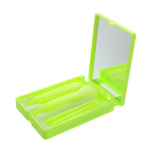 HAPINARY Mini-make-up-pinsel-set Mit Spiegel-etui Reisegröße Rougepinsel Make-up-pinsel Kosmetische Miniatur-pinselbox Tragbare Kompletter Einfacher Lidschatten Gesicht Werkzeug von HAPINARY