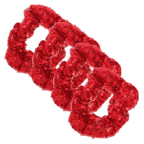 HAPINARY 4stücke Weihnachts-glitzer-haargummis Für Mädchen Bunte Pailletten-haarbänder Für Partys Und Festliche Anlässe Vielseitig Einsetzbar Für Verschiedene Frisuren von HAPINARY