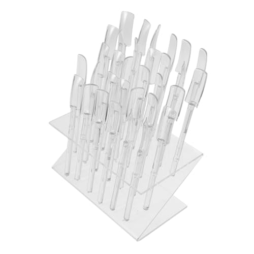 HAPINARY Nagel-displayständer 32 Löcher Kunststoff Nagelbürstenhalter Für Nagellack Nagelproben Und Nagelanhänger Organizer Platzsparend von HAPINARY