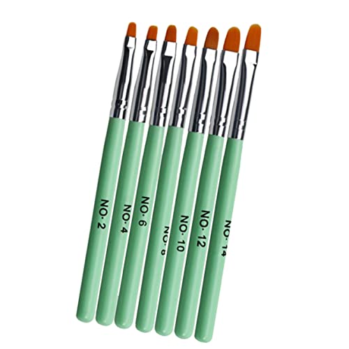 HAPINARY Nailart-pinsel Satz Holzgriff Nagelpunktierstift Farbiger Malpinsel Maniküre-zubehör Grüner Stil Für Nägel von HAPINARY