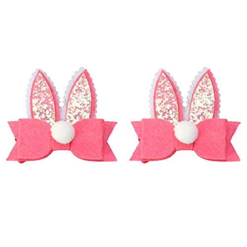 HAPINARY 4 Stück Haarspangen Mit Hasenohren Und Schleife Kopfschmuck Für Osterpartys Mädchen von HAPINARY