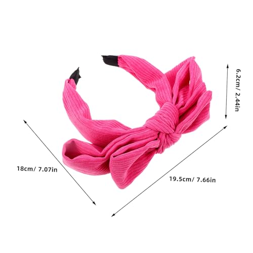 HAPINARY Oversized Schleifen Haarreifen Damen Plüsch Angenehm Komfortabel Langlebig Einfaches Styling Party Kostüm Haarschmuck für Mädchen und Frauen Rosa von HAPINARY