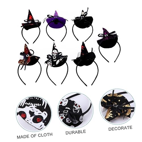 HAPINARY Pack Halloween-stirnband Stirnband Hexenstirnband Make-up-haarband Mini Hexenhut Halloween Head Bopper Stirnband Für Kinder Halloween Kopfbedeckung Tuch Geist Bilden von HAPINARY