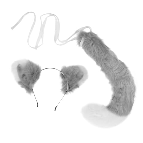 HAPINARY 1satz Tierohren Und Cosplay Zubehör Für Halloween Geburtstagsfeiern Weihnachten Und Rollenspiele Flauschiges Tierohren-haarband Und Tier- von HAPINARY