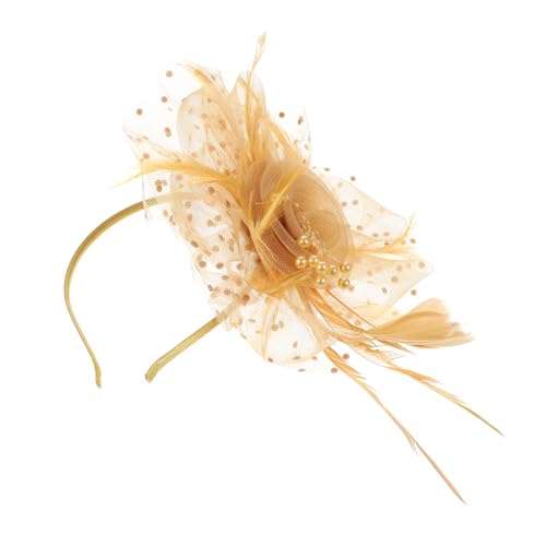 HAPINARY Stilvoller Kopfschmuck Haarband Party-kopfschmuck Modische Blume Braut-foto-accessoire Golden Edition von HAPINARY