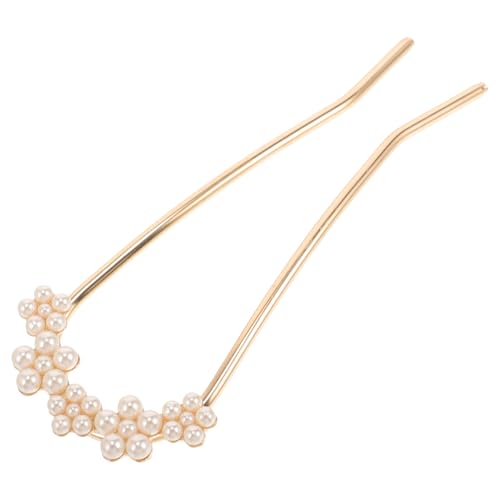 HAPINARY Haargabel Mit Perlen U-form Haarnadel Für Damen Französische Haarnadel Für Haarknoten Leicht Und Kompaktes Haaraccessoire Für Mädchen Und Frauen von HAPINARY