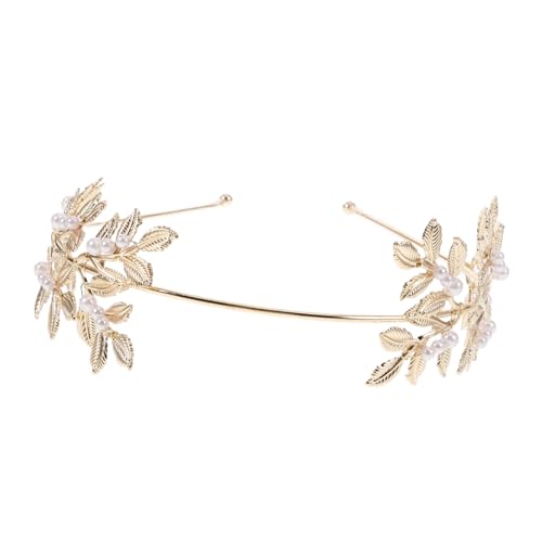 HAPINARY Perlen Haarreif mit Goldfarbenen Design Eleganter Brautschmuck für Frauen Modisches Haarschmuck Accessoire für Hochzeiten Partys Cosplay und Festliche Anlässe HAPINARY Perlen Haarreif mit Goldfarbenen Design Eleganter Brautschmuck für Frauen Modisches Haarschmuck Accessoire für Hochzeiten Partys Cosplay und Festliche Anlässe von HAPINARY