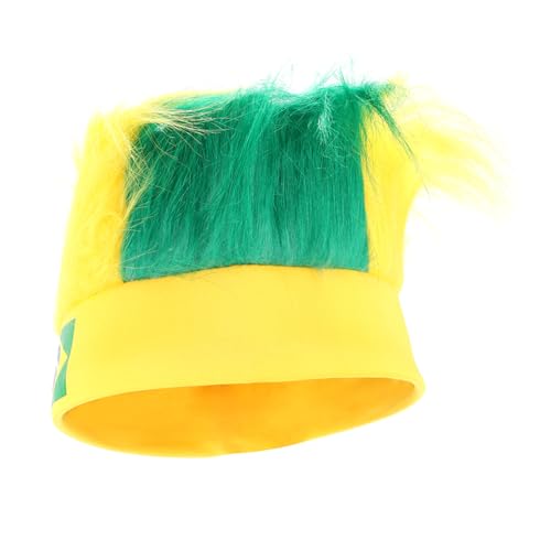 HAPINARY Stretchy Wig Hat Für Fußballfans Atmungsaktive Perücke Mütze Für Partys Und Kostüme Für Sportveranstaltungen Und Feiern von HAPINARY