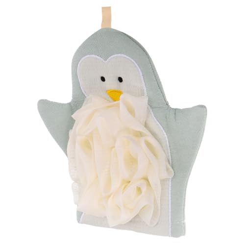 HAPINARY Pinguin im Badetuch Handschuhe Hautscheuerhandschuh Peeling-Fäustlinge Körperpeelinghandschuh Badefäustlinge sauber Badekugel/Badetuch/Badeblume Werkzeug Kind Pflanzenfasern von HAPINARY