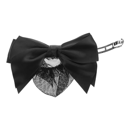 HAPINARY Haarnetze Für Dutts Mit Schleife Elastische Netzhaarklammer Schwarze Haarknotenabdeckungen Rutschfeste Kopfschmuck Für Damen Und Mädchen von HAPINARY