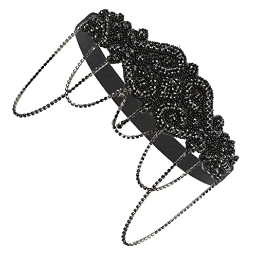 HAPINARY Strass Stirnbänder Leuchtender Haarschmuck Kopfband Damen Retro Stil Hochzeit Mottoparty Accessoire Haarschmuck Für Frauen von HAPINARY