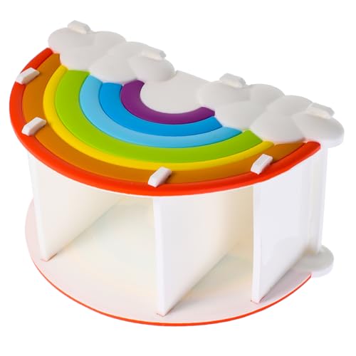 HAPINARY Regenbogen-schreibtischzubehör Würfel Aufbewahrungsorganisator Deckel Status Regenbogen-bürobedarf Wirklich Multi Lagerregale Palette Korb Kieselgel von HAPINARY