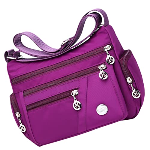 HAPINARY Umhängetasche Nylontasche Mehrschichtige Tasche Waschbar Aufbewahrungstasche Damen Schultertasche für Reisen Alltag Shopping Partys 1 Stück von HAPINARY