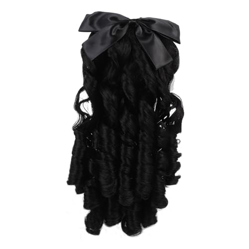 HAPINARY Pferdeschwanz Verlängerung Haarteil Lockig Schwarz Retro Kostüm Haar Zubehör Perücke Damen von HAPINARY