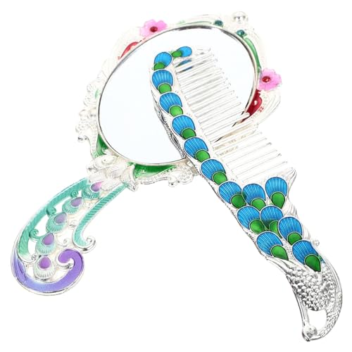 HAPINARY Handspiegel Kosmetikspiegel Mit Griff Für Reisen Outdoor Make-up Spiegel Dekorativer Schminkspiegel Verschleißfeste Kleine Spiegel Für Frauen von HAPINARY