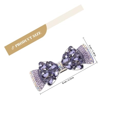 HAPINARY Rhinestone Haarklammer Bowknot Haarspange Damen Schmuck Haaraccessoire mit Glitzer Metallrobust Modisch Elegant für Dünnes Haar und Halbe Hochsteckfrisuren Rosa von HAPINARY