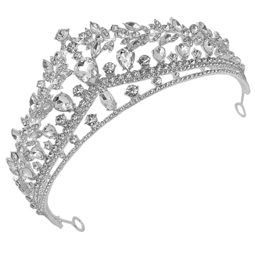 HAPINARY Rhinestone Kristallkrone Haarreif Braut Kopfschmuck Hochzeit Haarschmuck für Damen und Braut Eleganter Schmuck für Festliche Anlässe von HAPINARY