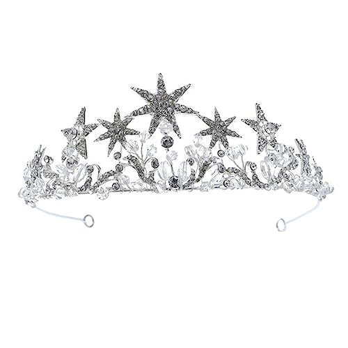 HAPINARY Rhinestone Star Krone für Damen Headdress für Hochzeiten und Partys Bequem und Anpassbar Glänzendes Design Langlebig und für Besondere Anlässe von HAPINARY