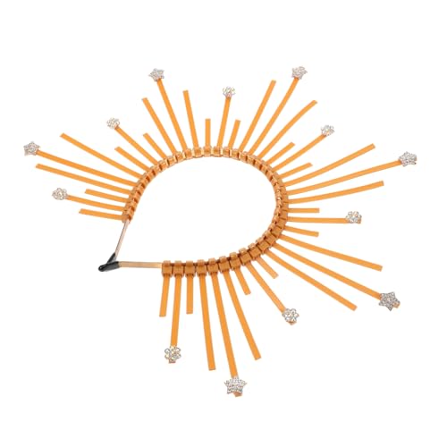 HAPINARY Rhinestone Verzierter Sonnengöttin Haarreif Damen Kopfschmuck Vintage Stirnband Eleganter Langlebiger Schmuck für Kostüm und Alltag von HAPINARY