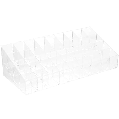 HAPINARY Transparenter Lippenstift Organizer für Schreibtisch Kompakter Make Up Halter Stabiler Lippenstifthalter für Schlafzimmer und Kosmetikaufbewahrung von HAPINARY