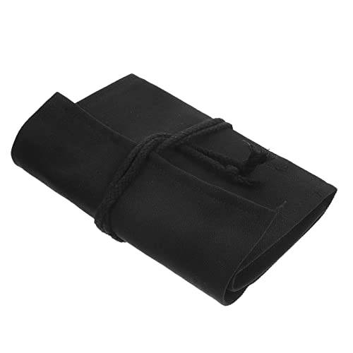 HAPINARY Rollen Mäppchen Fall Bleistifte -Bleistift-Organizer über Halter rollboxen stifte aufbewahrung buntstifte Stiftverpackungs-Organizer Farbstift-Organizer Segeltuch Black von HAPINARY