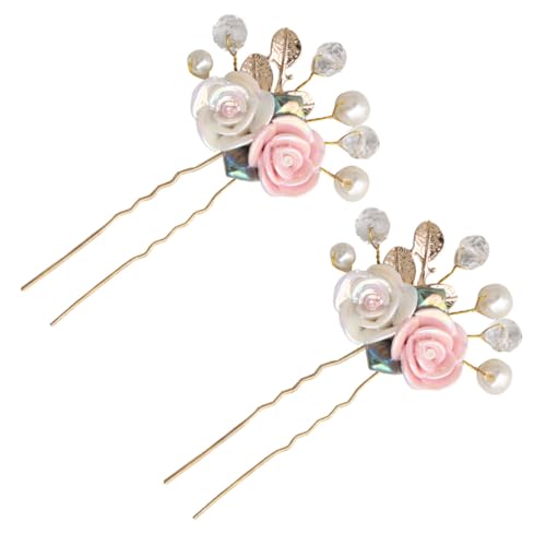 HAPINARY Rosen Haarband Mit Perlen-haarnadeln Vintage Retro-haarnadeln U-förmige Haarspangen Für Brautschmuck Haarstab Im Antiken Stil von HAPINARY