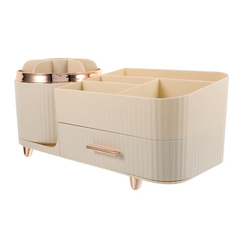 HAPINARY Drehbarer Make-up-organizer Pinselhalter Aufbewahrungsbox Für Schminktisch Mit Fächern von HAPINARY