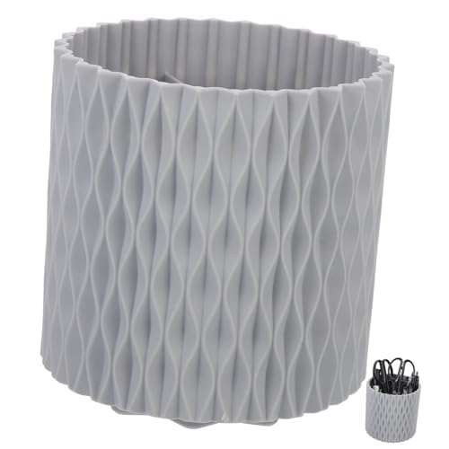 HAPINARY Rotierender Make-up-Pinselschaft lustiger stifthalter Stand Deckelorganisator Textmarker schreintischorganizer schreibtisch organiser Badezimmer-Organizer Make-up-Behälter pp Grey von HAPINARY