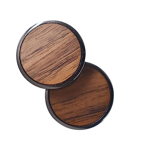 HAPINARY Runde Manschettenknöpfe aus Echtem Holz Feine Politur Klassisches Design Komfortabel und Langlebig Geeignet für Herrenhemden Business Abendveranstaltungen von HAPINARY