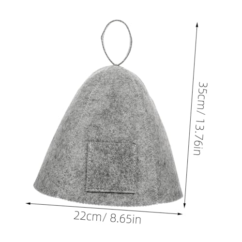 HAPINARY Sauna Zubehör Set aus Filz mit Sauna Mütze Handschuh und Matte für Damen und Herren Schützend und Bequem Graues Design von HAPINARY