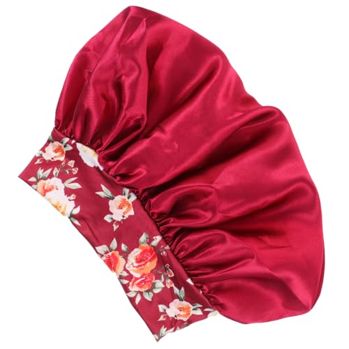 HAPINARY Schlafhaube Groß Badehaube Schlafmütze Für Erwachsene Frauen Mit Elastischem Band Und Blumenmuster von HAPINARY