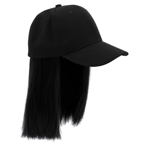 HAPINARY Perücken Mit Hut Für Damen Flache Kurzhaarperücken Integriertes Hut-perücken-design Für Frauenkostüme Party-accessoires Aus Hochtemperaturfasern Leicht Anzuziehen von HAPINARY