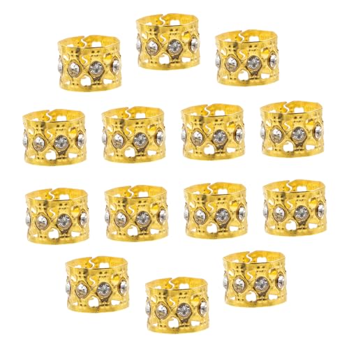 HAPINARY 50 Stück Metall-haarmanschetten Ringe Für Haarzöpfe Dreadlock-zubehör Haarschmuck Für Flechtfrisuren von HAPINARY