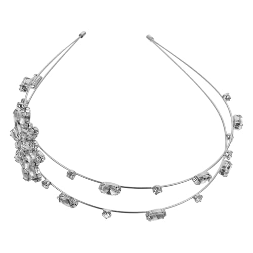 HAPINARY Schneeflocken-Kristall-Stirnband Modisches Strass-Stirnband Schneeflocken-Stirnband für Damen haar zubehör haarschmuck Erwachsener Kopfbedeckung Krone schmücken Fräulein Legierung von HAPINARY