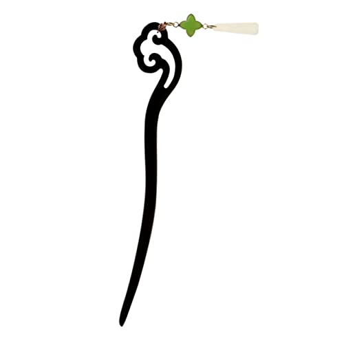HAPINARY Schwarzer Haarschmuck Damen Haarstab Chinesischer Hanfu Haarnadel mit Quaste für Brötchen Hochsteckfrisuren Handgefertigtes Traditionelles Haarschmuck Accessoire von HAPINARY