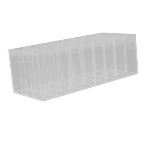 HAPINARY Lippenstifthalter Organizer Box Mit Slots Für Lipgloss Und Lippenstifte Aufbewahrungsbox Transparent Für Schminktische Und Kommoden von HAPINARY