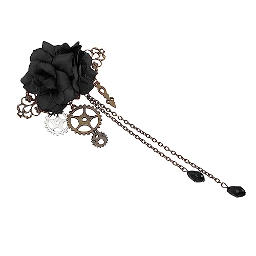 HAPINARY Gothic Haar Accessoires Blumenclips Für Haare Mechanisches Zubehör Haarblumen Lolita Haarschmuck Cosplay Schmuck von HAPINARY