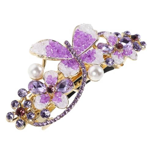 HAPINARY Pferdeschwanzhalter Mit Strasssteinen Für Damen Frühlingserneuerung Haarspange Mit Schmucksteinen Und Komfort Für Hochzeit Oder Formelle Anlässe von HAPINARY